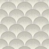 Casadeco|Papel pintado elegante estilo Art Deco gris con formas de abanicos|Art Deco