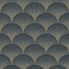 Casadeco|Moderne Art-Déco-Tapete in Blau mit Glitzereffekt|Art Deco
