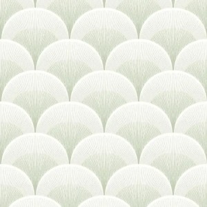 Casadeco|Papier peint Art Déco vert et doré avec formes irisées|Art Déco