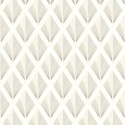 Casadeco|Papier peint Art Déco blanc avec motifs losanges brillants|Losanges