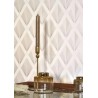 Casadeco|White Art Deco wallpaper with shiny diamond patterns|Rhombus