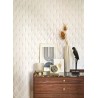 Casadeco|White Art Deco wallpaper with shiny diamond patterns|Rhombus