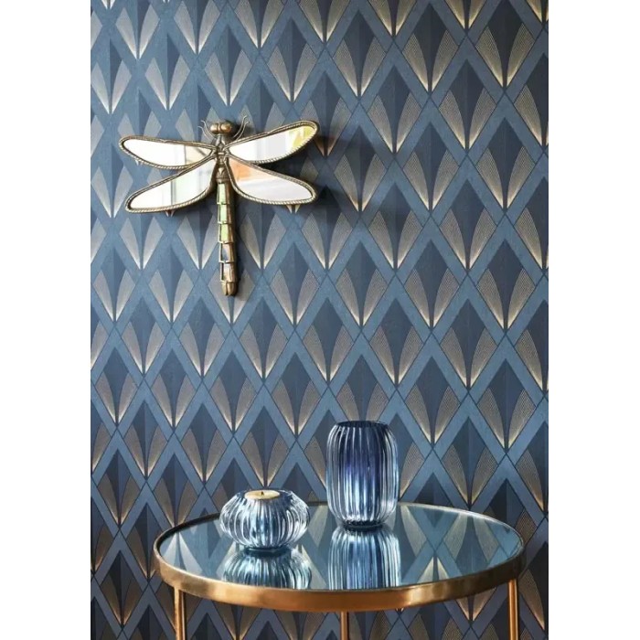 Casadeco|Papel pintado estilo Art Deco moderno con rombos 3D|Rombos