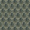 Casadeco|Khaki green and gold Art Deco wallpaper|Rhombus