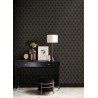 Casadeco|Papel pintado elegante estilo Art Deco de rombos negros y dorados|Geométrico