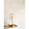 Casadeco|Beige Art Deco style wallpaper with elegant arc shapes|Wallpaper