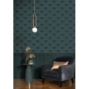 Caselio|Art Deco wallpaper in white and gold|Art Deco 2