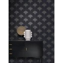 Casadeco|Elegant Art Deco wallpaper with black and gold arc shapes|Art Deco