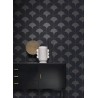 Casadeco|Elegant Art Deco wallpaper with black and gold arc shapes|Art Deco