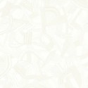 Casadeco|Weiße Art-Déco-Tapete mit Harfen und Noten in Metallic-Optik|Art Deco