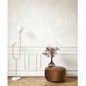 Casadeco|Weiße Art-Déco-Tapete mit Harfen und Noten in Metallic-Optik|Art Deco