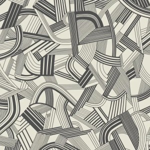 Architects Paper|Papel pintado geométrico gris y negro|Art Deco
