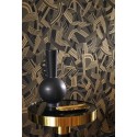 Casadeco|Papier peint Art Déco noir et doré avec design original de harpes et partitions|Rétro