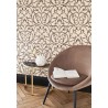 Casadeco|Beige-schwarze Damasttapete für klassische Wohnzimmer|Tapeten