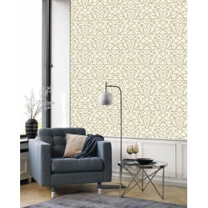 Elitis|Camel-coloured lime paint or stucco wallpaper|Wallpaper 2