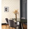 Casadeco|Papier peint intemporel beige avec courbes géométriques enchaînées|Papier Peint