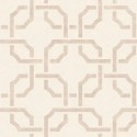 Casadeco|Zeitlose Tapete mit verbundenen geometrischen Formen in Rosa und Weiß|Tapeten