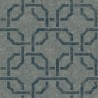 Casadeco|Blaue geometrische Tapete mit modernem Muster aus verbundenen Formen|Tapeten