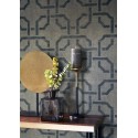 Casadeco|Blaue geometrische Tapete mit modernem Muster aus verbundenen Formen|Tapeten