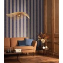 Casadeco|Papier peint rayures bleues et grises style anglais classique|Papier Peint