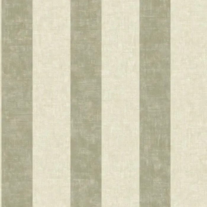 Casadeco|Papel pintado rayas anchas verdes, efecto textil|Papel Pintado