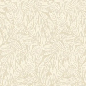 Papeldecor|Papier peint motif floral dessiné beige grisé et blanc crème|Papier Peint