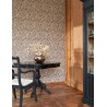 Casadeco|Papier peint floral classique avec feuilles de saule noir et beige|Papier Peint