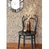 Casadeco|Papier peint floral classique avec feuilles de saule noir et beige|Papier Peint