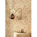 Casadeco|Floral wallpaper with ochre yellow willow leaves|Wallpaper