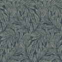 Casadeco|Classic floral wallpaper with blue willow leaves|Wallpaper