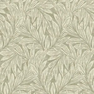 Casadeco|Floral wallpaper with ochre yellow willow leaves|Wallpaper