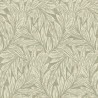 Papel pintado floral beige hojas sauce aspecto textil - Casadeco Vienne 87371212