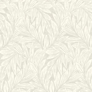 Casadeco|Floral wallpaper with ochre yellow willow leaves|Wallpaper