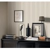 Casadeco|Papier peint rayures classiques noir charbon|Rayures