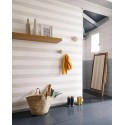 Casadeco|Papier peint rayures larges beige effet textile|Rayures