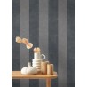 Casadeco|Tapete breite schwarze Textilstreifen|Streifen