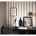 Casadeco|Papier peint rayures marron effet lin|Rayures
