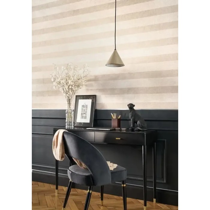 Casadeco|Papier peint rayures beige style anglais|Rayures