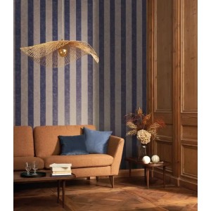 Casadeco|Papier peint rayures marines safran|Rayures 2