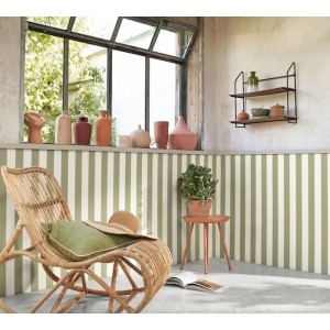Papeldecor|Tapete Breite Streifen Weiß und Grau|Streifen 2