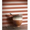 Casadeco|Terracotta nautical striped wallpaper|Stripes