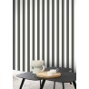 Casadeco|Papier peint rayures noir et blanc élégant|Rayures