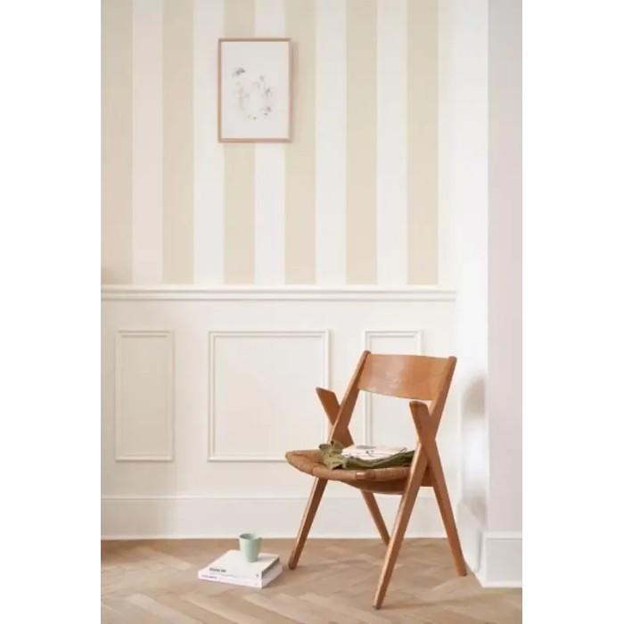 Casadeco|Papel Pintado rayas anchas beige|Rayas