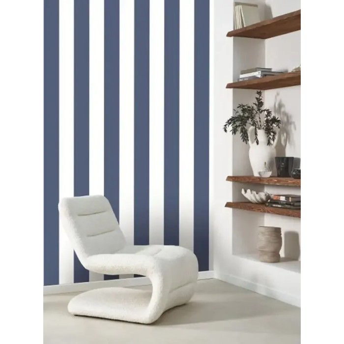 Casadeco|Papier peint rayures larges gris clair|Rayures