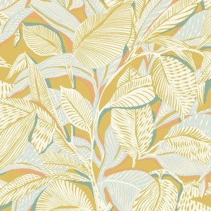 Casamance|Wallpaper textile effect orange matte texture|Wallpaper