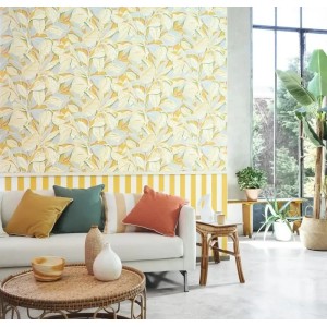 Papeldecor|Papier peint au motif moderne avec de grandes vagues blanches|Papier Peint 2