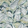 Casadeco|Papier peint à grandes feuilles bleues et vertes|Papier Peint