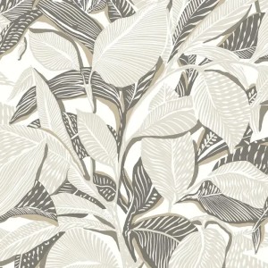 Khroma|Ethnic Wallpaper with herringbone in white and light grey|Wallpaper