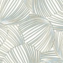Casadeco|Elegant light blue floral wallpaper with a touch of shine|Modern