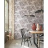 Casadeco|Light green floral wallpaper with elegant shiny reflections|Wallpaper